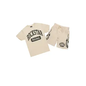 Members Beige T-Shirt/Short Set