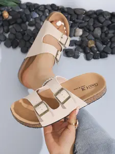 Women's Cross Strap Slip-On Flat Sandals, Comfortable Fashion Casual Shoes, Perfect for Daily Wear and Outdoor Activities, Trendy Beach Shoes
