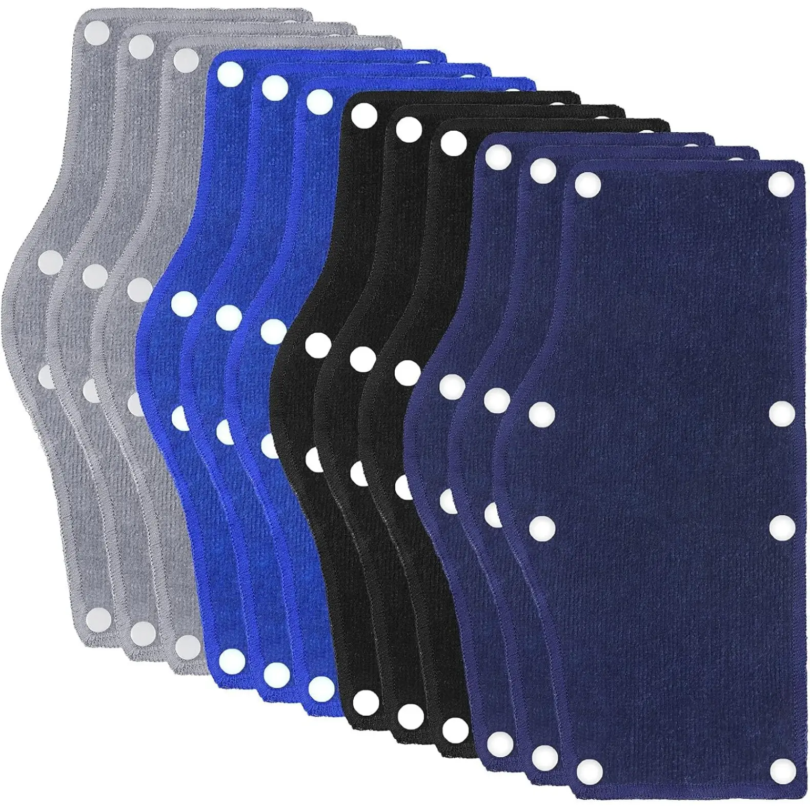 12-Pack Cotton Hard Hat Sweatbands, 10-Inch Absorbent Helmet Liners with Snap-On Design for a Comfortable Fit, Unisex Work Accessories for All Seasons