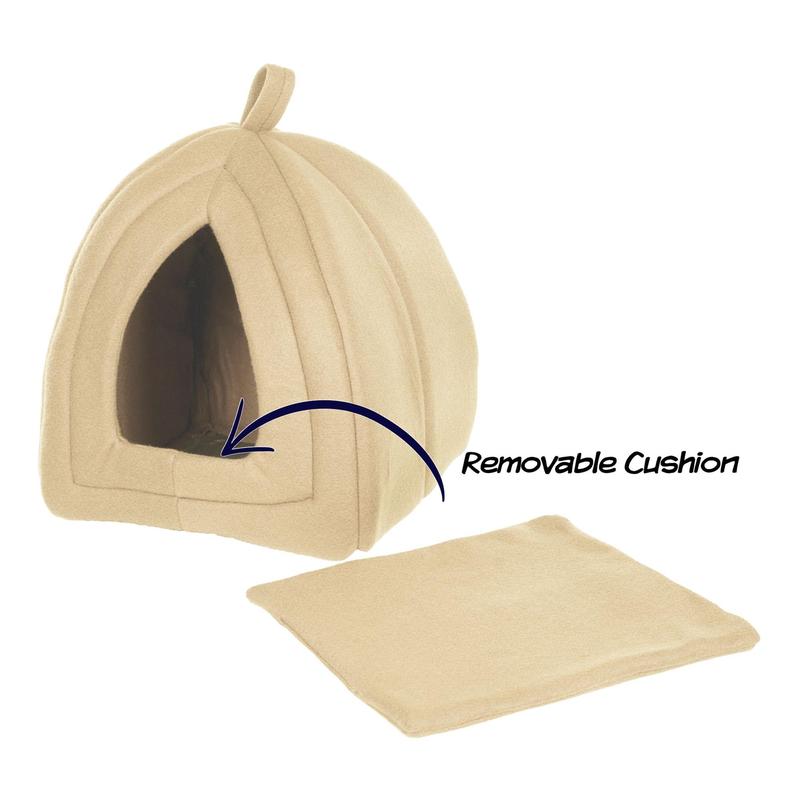 Pet Adobe Igloo Style Pet Tent for Cats - Tan