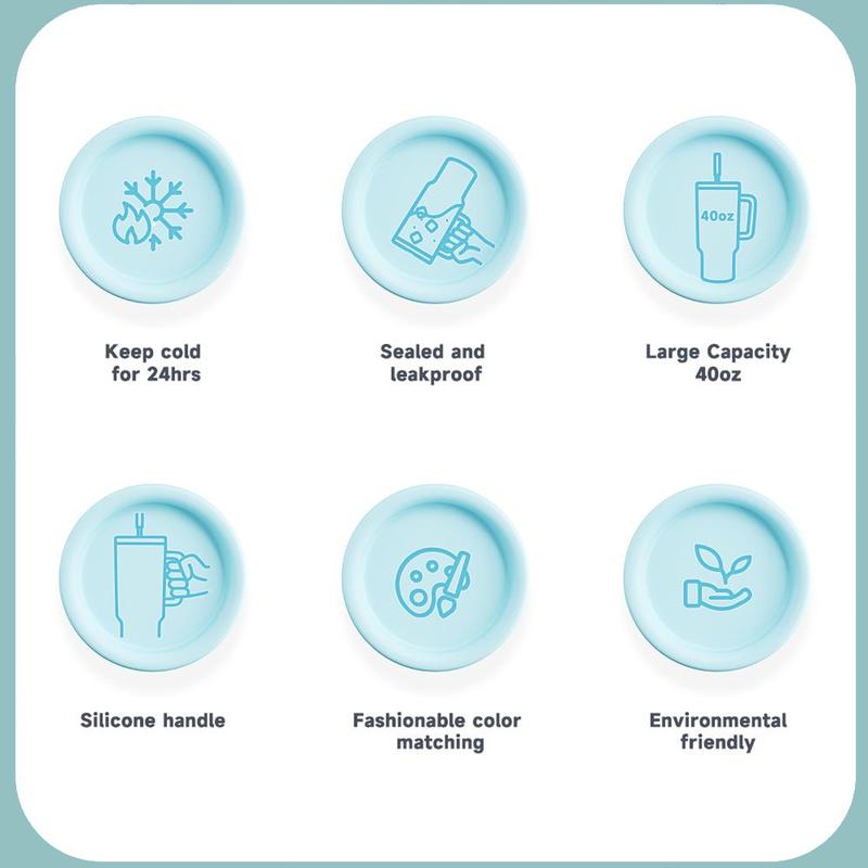 【Latest Style】 - Meoky 40oz Stay Hot Or Cold All DayStainless Steel Thermos Cup, Perfect For Car, Office & Travel, Large Capacity, Trendy Design, Valentine's Day gift Ready Glow-In-The-Dark White Marine Life, Insulated Mug Tumbler With Handle