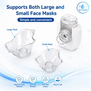 Mesh Nebulizer Machine Portable | Ultrasonic Silent Inhaler for Kids & Adults with Masks rechargeable ultrasonic nebulizer self-cleaning function rechargeable ultrasonic nebulizer rechargeable mesh nebulizer