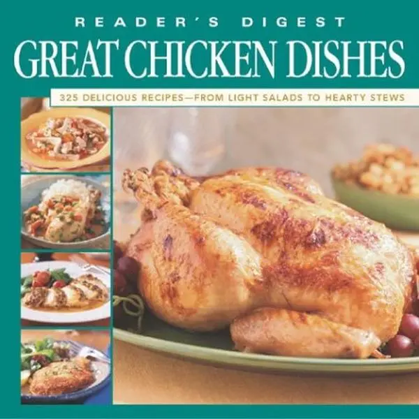 Used Chicken Cooking Book - Editors of Reader's Digest, Paperback, English, Dinners & Quick Meal Ideas, Full-Page Color Photographs, Low Fat Flags, 2.7 lbs