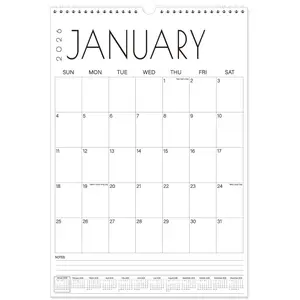 Calendar 2026-2027 - 15'' x 22''  Wall Calendar from April 2026 to June 2027, 2026-2027  Calendar with Holiday Marked,  Paper for Organizing, Vertical, Black Large