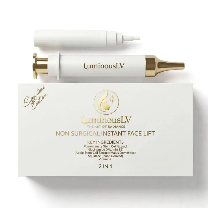 Luminous 2-in-1 Firming Facial Serum - Facial Contour Enhancer with Hyaluronic Acid, Pomegranate for Firming, Smooth Skin & Boosted Radiance