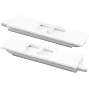212 MAIN Prime Line F2734 Spring-Loaded Vinyl Mortise Window Tilt Latch - White, with Milled Slot