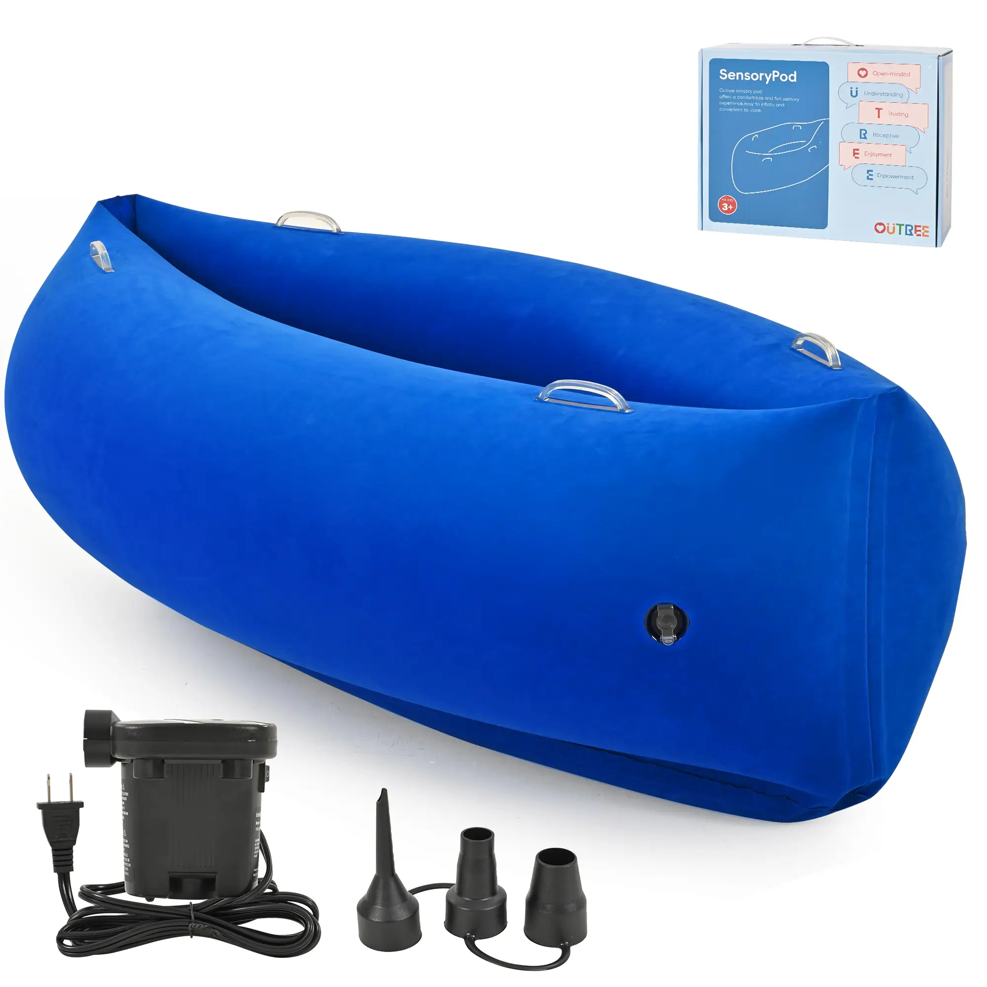 Outdoorfun OUTREE 60-Inch Sensory Chair for 3+Years Old with Electric Air Pump and Inflatable Pod - Perfect Sensory Toys for Children with AUT