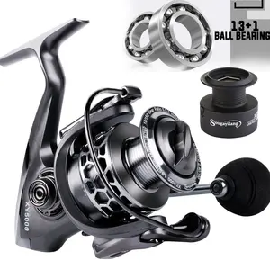 Sougayilang 1000-5000 Series 5.1:1/5.5:1 Gear Ratio 22lb max Drag ,13+1BB Gear Ratio, Aluminum Spool Light Weight Ultra Smooth Reel with Free Spool, Outdoor fishing supplies,For Beginner Fishing Reel