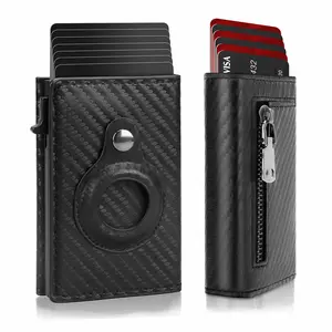 2026 New Slim RFID Wallet for Men - Pop-Up Card Holder with 10-12 Cards Capacity, Leather Trifold Wallet with ID Window, Great Gift for Men