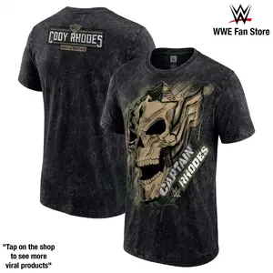 Cody Rhodes Helmet Graphic Tee Men Top Shirt Wash 230gsm Cotton – American Nightmare Legacy, WrestleMania Main Event Run, Championship Pursuit, Iconic Comeback Story & Elite In-Ring Performance in WWE