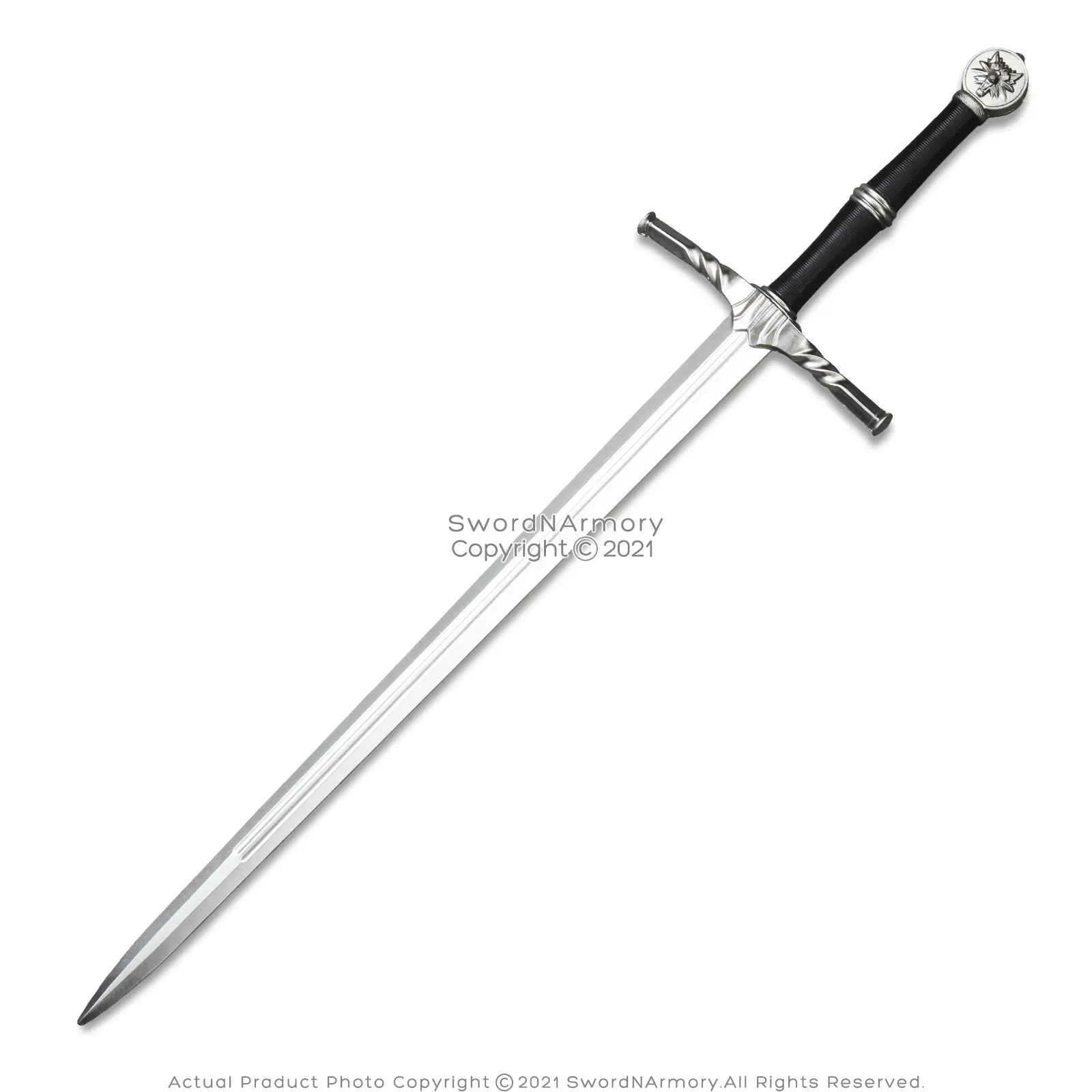 FOAM High Density Fantasy Geralt Steel Silver Long Sword Cosplay Costume