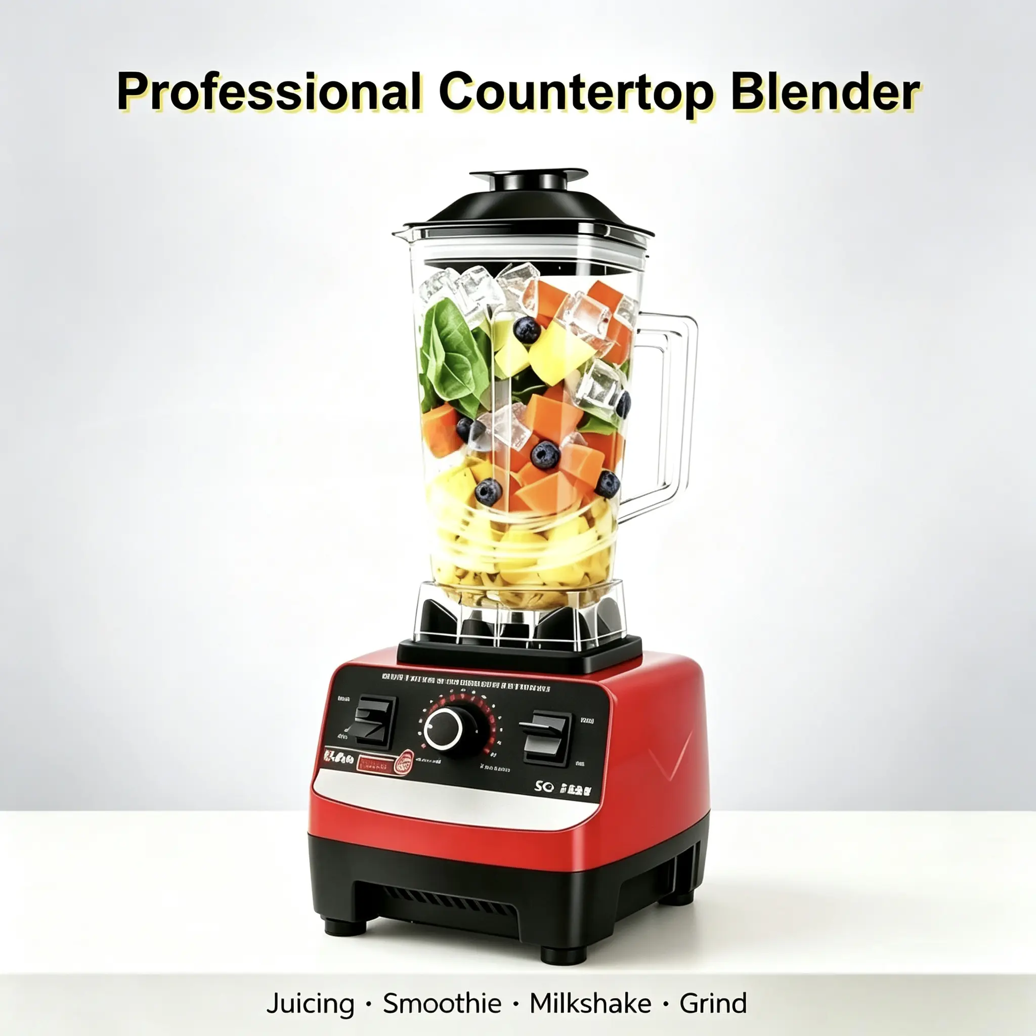 2L Desktop Type Smoothie Blender - US Plug Household Appliances Juicer, 2-Piece Sets Dual Cup Set Multifunction Drink Mixer for Squeezing, Grinding, Fruit & Vegetable Prep (Kitchen Countertop Use) Multifunctional Juice Blender Kitchen Countertop Blender