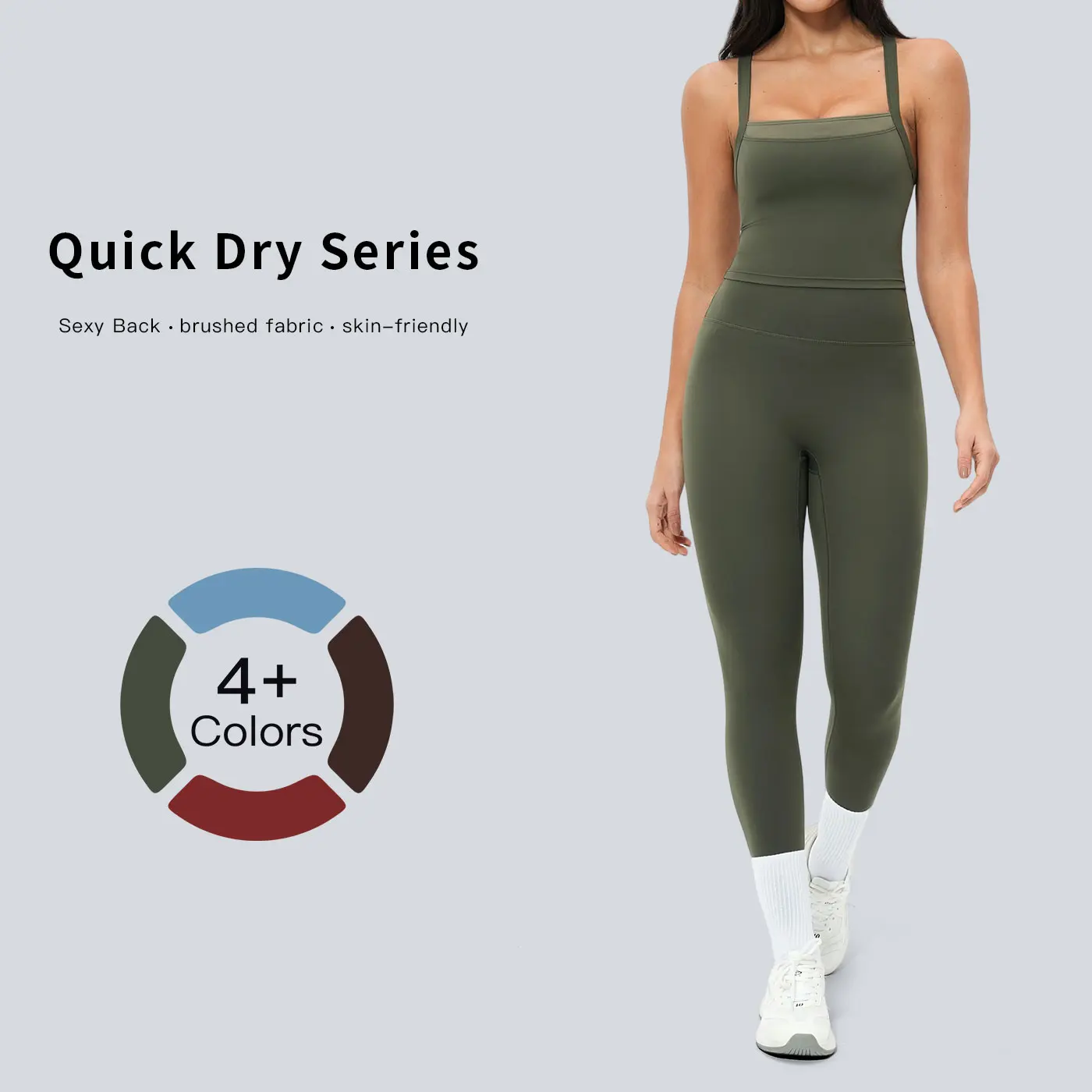 Tenwolf women’s casual athletic “naked feel” set — quick-dry sports outfit featuring a crisscross back design for outdoor leisure, running, and fitness
