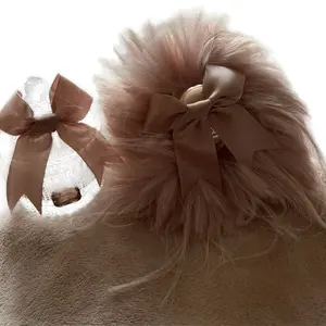 Brush puff and glass powder bowl & lid set (Blush) Makeup Cosmetic