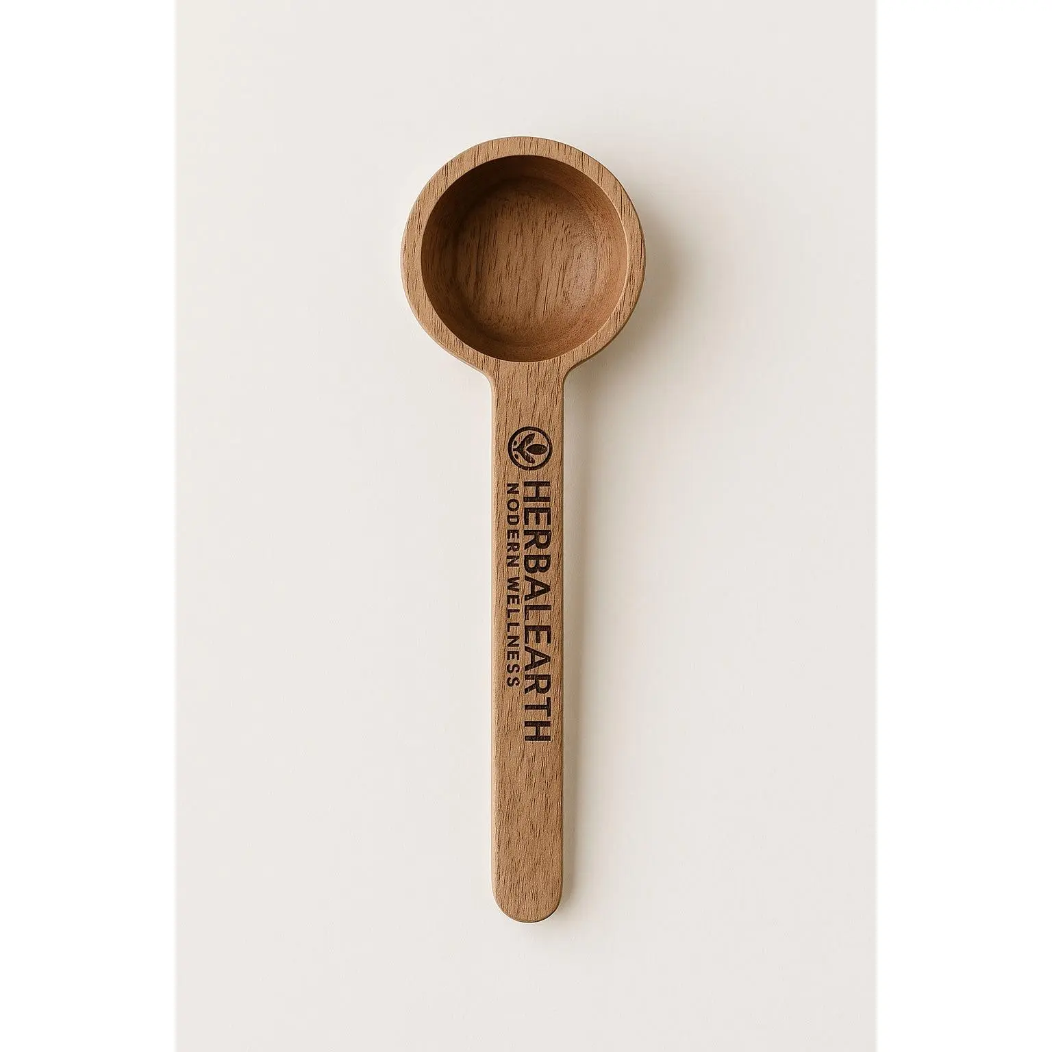 Herbal Earth Wooden Scoop — Crafted for Rituals, Measured for Ease Cutlery Engraved