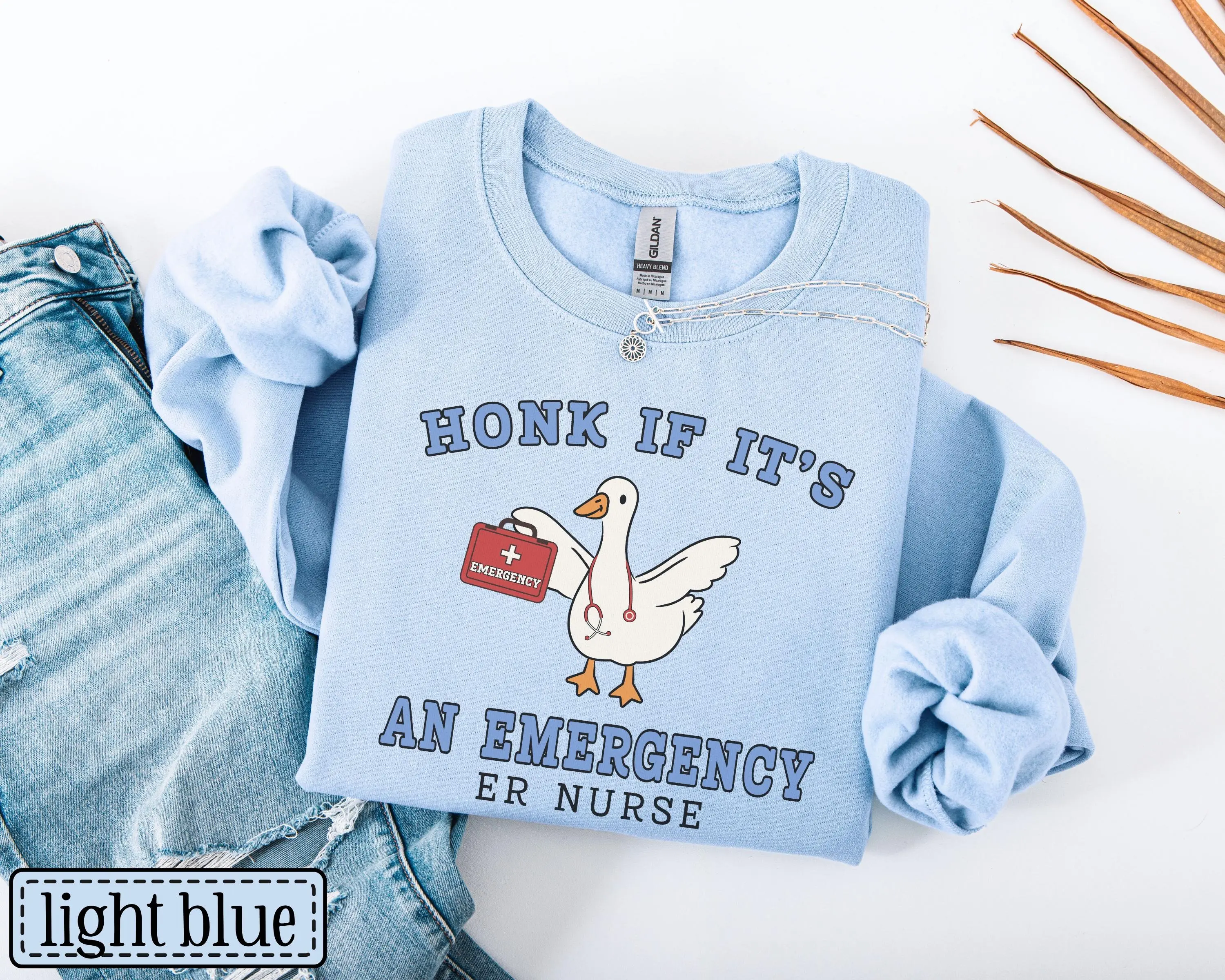 Emergency Department Sweatshirt, Funny ED Goose T-Shirt, EMT Paramedic Work Sweater, Honk If It’s An Emergency Pullover, Emergency Nurse Crewneck, Emergency Department Gift