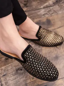 Men's Fashionable Slip-on Mules, Casual Comfortable PU Leather Loafers for Daily Wear, Lightweight Breathable Shoes for All Seasons, Footwear