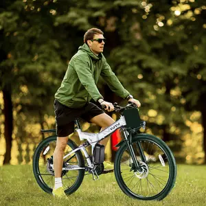 26'' VIVI Voyage Electric Bike for Adults, 500W (Peak 750W) Powerful Motor with Removable Battery, 20MPH, Smart LCD Display, Dual Shock Absorber Electric Bike