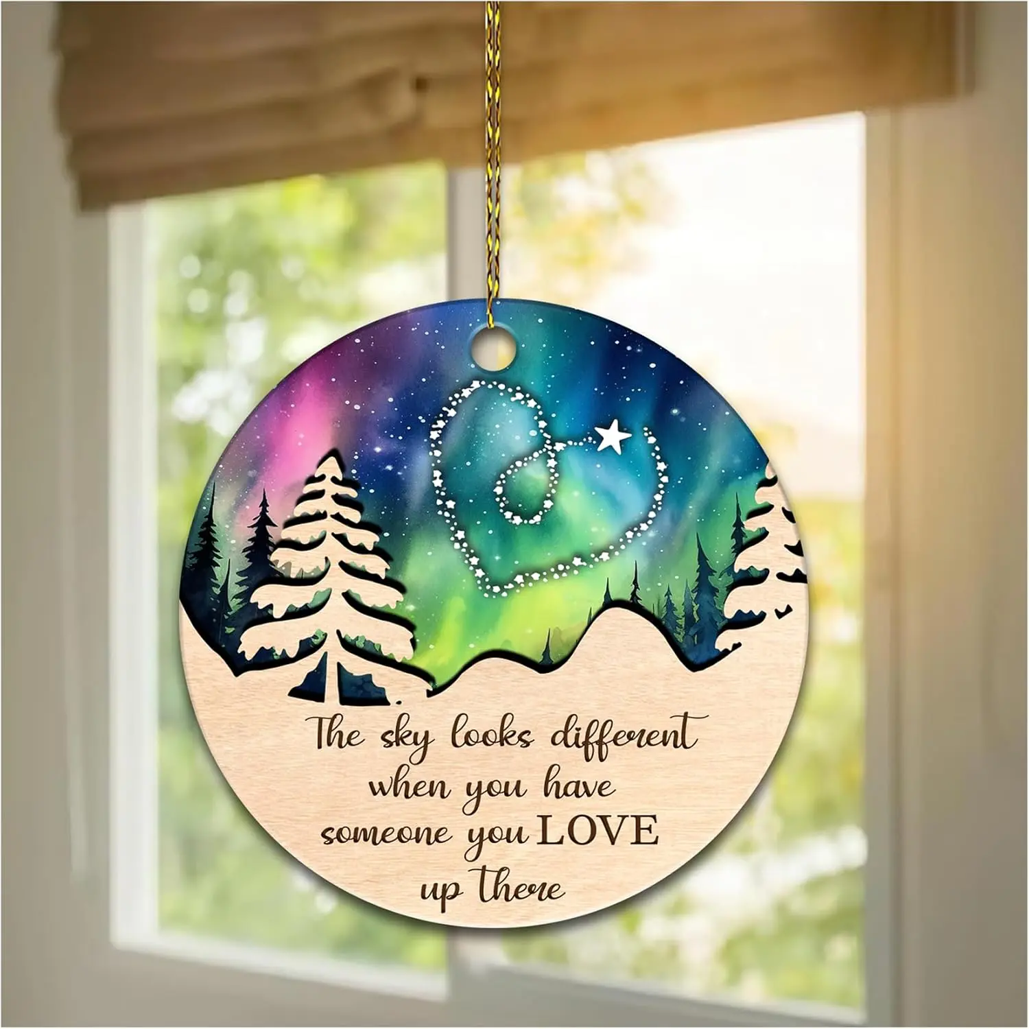 Hyturle Memorial Christmas Ornaments for Loss of Loved One - Memorial Suncatcher Ornament - Sympathy Gifts for Loss of Mom Father