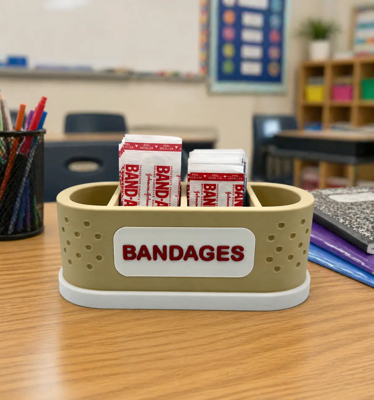 Bandage Organizer Tray – First Aid & Band-Aid Holder for Teachers
