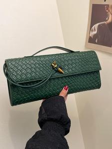 fashionable solid color handbag, casual versatile crossbody bag for women, trendy all-match commuter bag for daily used