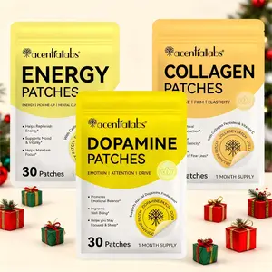 3 Bags Skin Care Patches, Dopamine Energy Collagen Patches, Natural Ingredients, Vegan, Long-Lasting, Invisible, 1 Bag Contains 30 Pieces