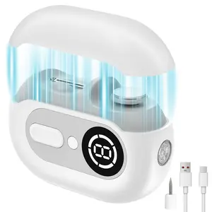 Electric Nail Clipper with 4-in-1 Trimmer & Safety Guard Portable Nail Care Kit for Gentle Manicure Easy Polishing Clean Nail Surface Salon Cutics Brush