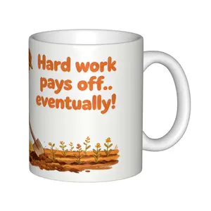 Work-Truth Humorous Ceramic Mug, Kitchen Drinkware for Office Use