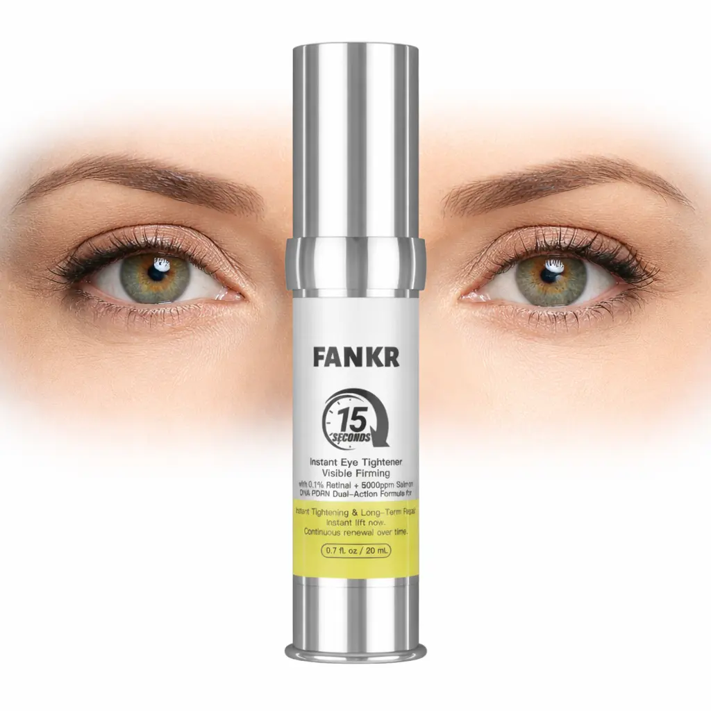 FANKR 15s Instant PDRN Eye Cream (0.7 fl oz) for Adults - Korean Skincare, Dual-Action Firming/Lifting, Anti Aging, Collagen Boost, Instant Lift, Caffeine, 0.1% Retinal, Peptides, Sodium DNA, No Unlisted Compromisers