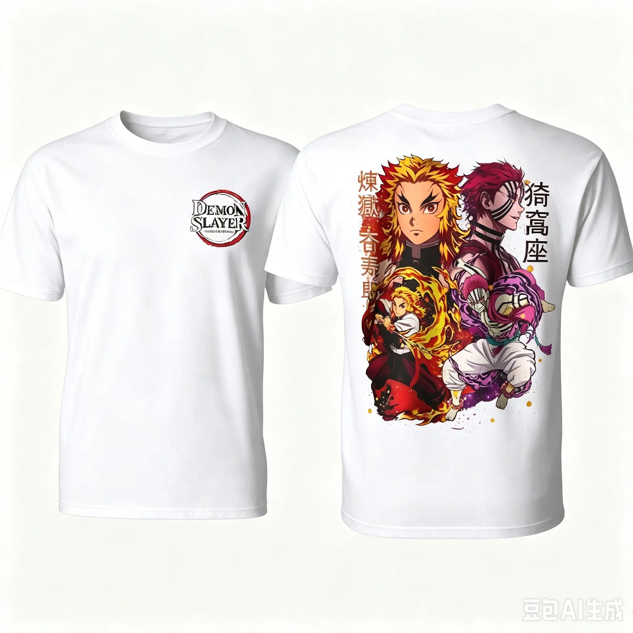 This Demon Slayer anime-themed short-sleeved T-shirt is unisex, weighing 200 grams and made of 100% pure cotton. Suitable for all seasons, it can be worn casually, during exercise, at parties, and in public, making it a great gift for anime fans.
