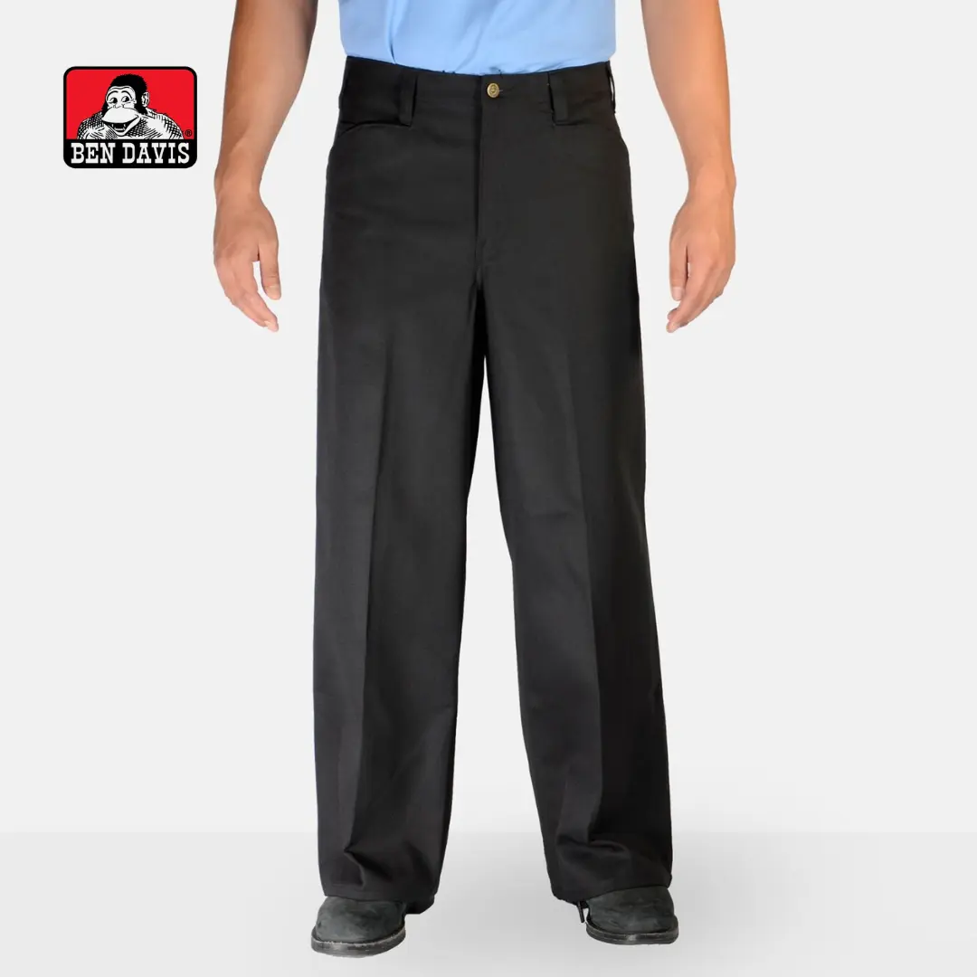 BEN DAVIS Gorilla Cut Pants - BENDAVIS Mid Waist, Plain Cotton