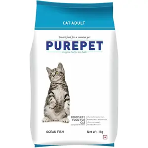 PUREPET Adult Dry Cat Food Ocean Fish Flavour 2.2lb - Taurine for Heart Health, Skin & Coat Care, Hairball Protection, pH Control for Urinary Health & Overall Well-Being