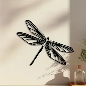 1pc Contemporary Dragonfly Metal Wall Art, Contemporary Dragonfly Statue Mural, Perfect for Garden, Outdoor Space, Patio Decor, Anniversary Decor, Ideal Gift for Home Decor Enthusiasts christmas decorations
