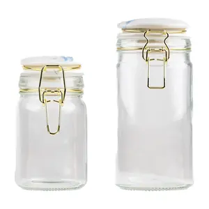 10 Strawberry Street Carrara Glass Canister, set of 2