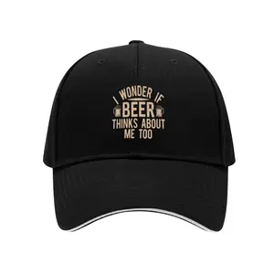 Funny beer mug typography baseball cap featuring a playful phrase design—ideal for daily commutes, weekend barbecues, tailgate parties, and casual relaxed wear