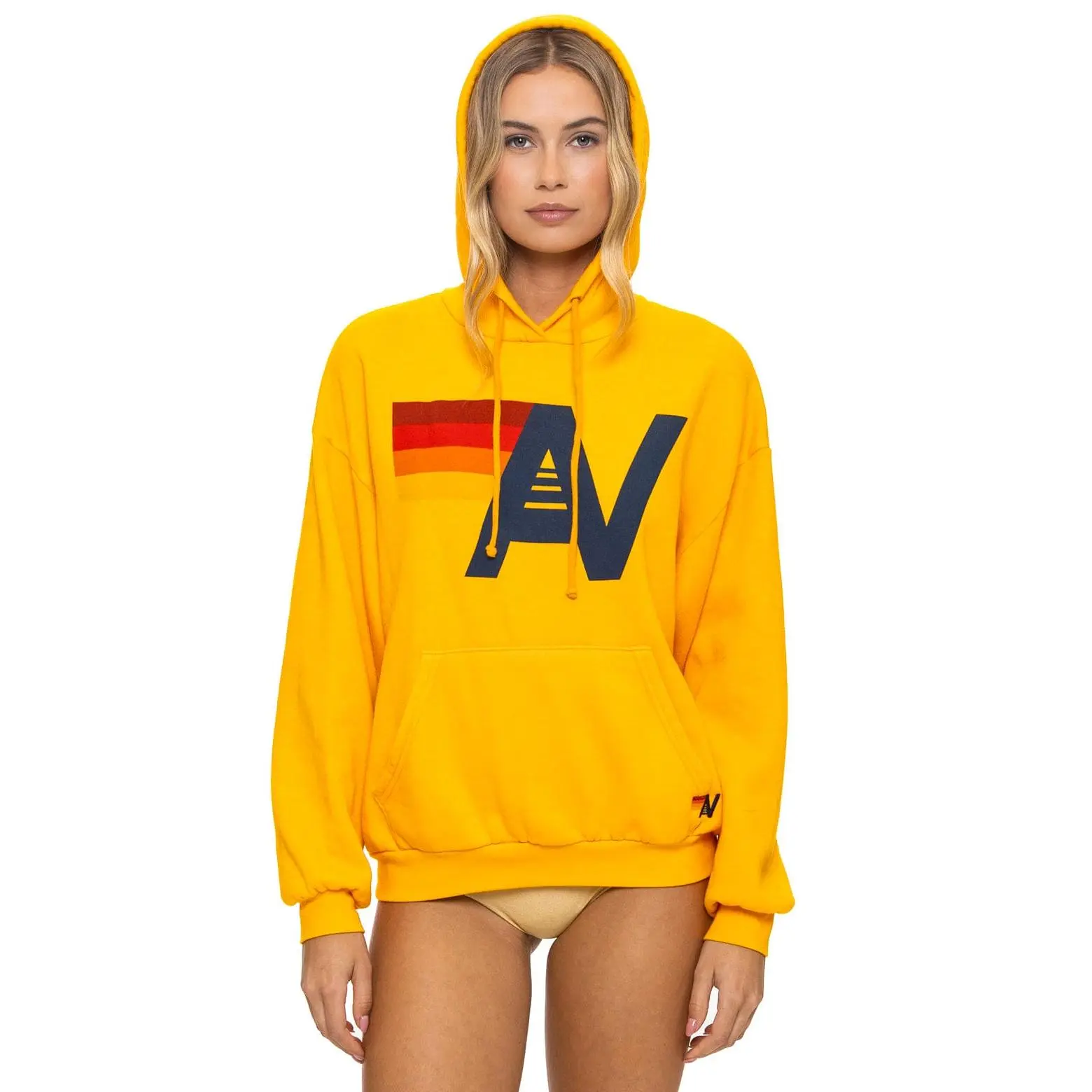 LOGO PULLOVER RELAXED HOODIE - GOLD