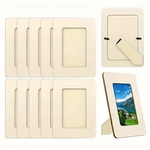 5pcs Wooden Picture Frames, DIY Handmade Contemporary Style, Tabletop Display, Perfect for Family Memories and Home Decor, Home Decor Accessory, for Mother's Day Party Spring Graduation School Season Decor