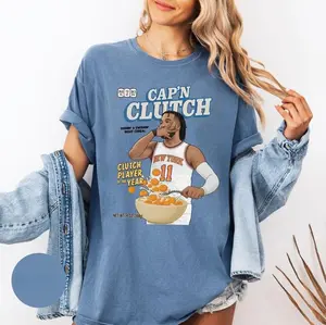 Vintage Jalen Brunson Graphic Tee Captain Clutch Basketball Shirt