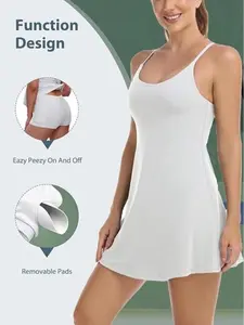 Sports Dress w/ Built-in Bra, Adjustable Straps, Removable Pads, & Pockets + Ideal for Tennis, Pickleball, and Everyday Activewear + Add to cart Buy now Women’s Active Dress + Stylish, Supportive, and Functional for On-the-Go Comfort
