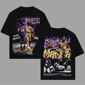 Kobe Bryant 8 24 Vintage Basketball Graphic Tee, Mamba Mentality Streetwear Shirt, Retro Lakers Legend Hoops Fan Apparel, Classic NBA Style Oversized Graphic T-Shirt for Men Women