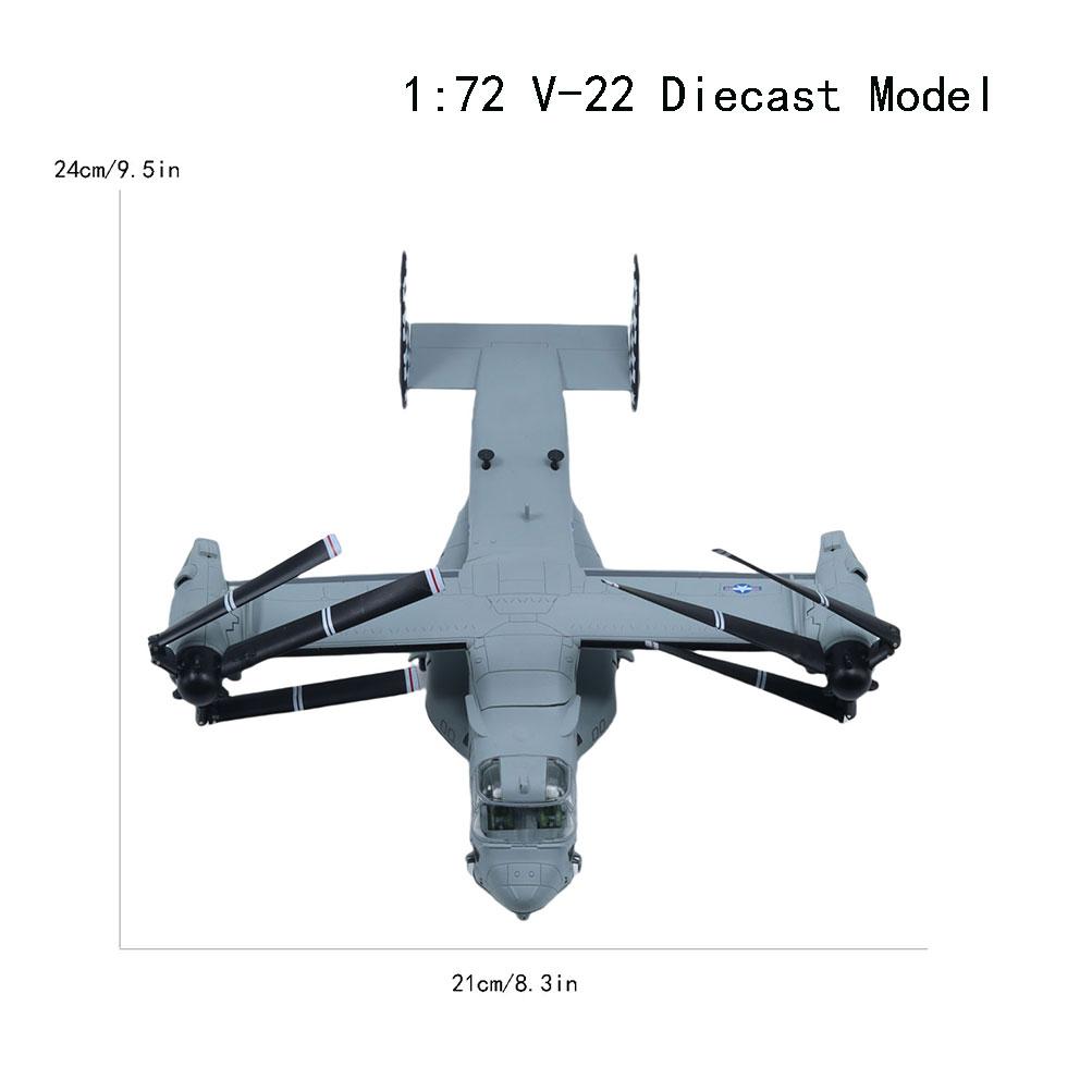 1/72 Scale V-22 Osprey Tiltrotor Attack Aircraft Die-cast Metal Military Aircraft Toy Model, Perfect As A Christmas Gift, Birthday Gift, Or For Collection And Display For aviation Enthusiasts. Collector Set
