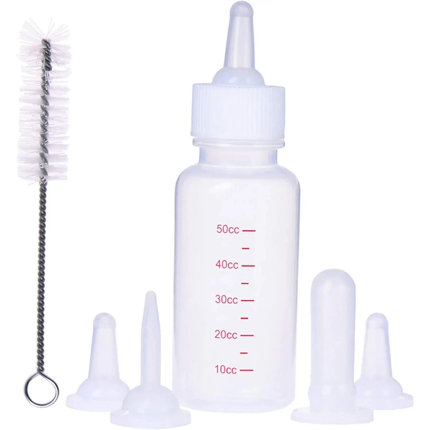 Pet Nursing Bottle Kits with Replacement Nipples, All-Seasons Feeding Supplies for Newborn Kittens & Small Animals