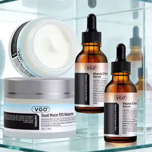 VGO Vitamin C Serum Oil & Snail Mucin 92% Moisturizing Cream Combo – 24H Long-Lasting Moisture, Ideal for All Skin Types | Buy 2 Get 1 Free