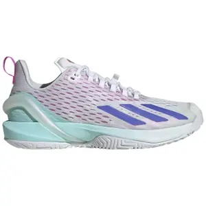 Adidas Women's White/Blue/Aqua Adizero Cybersonic Sneakers, ID8551 (No Box)