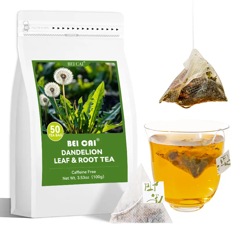 [50 Dandelion Root Tea] 50 Premium Raw Dandelion Root Tea Bags, 2.5g | Caffeine-free Natural Herbal Tea