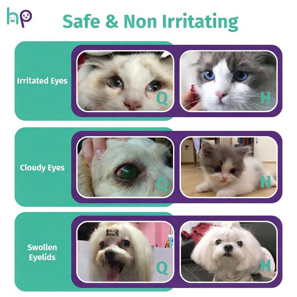 Pet eye hygiene care for dogs and cats