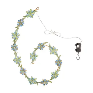 Plow & Hearth Battery Operated Metal Floral Garland