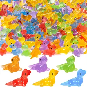 50/100pcs Glow-In-The-Dark Mini Resin Lizard Figurines, Cute Semi-Transparent Lizard Statues for DIY Crafts, Landscaping, Potted Plants