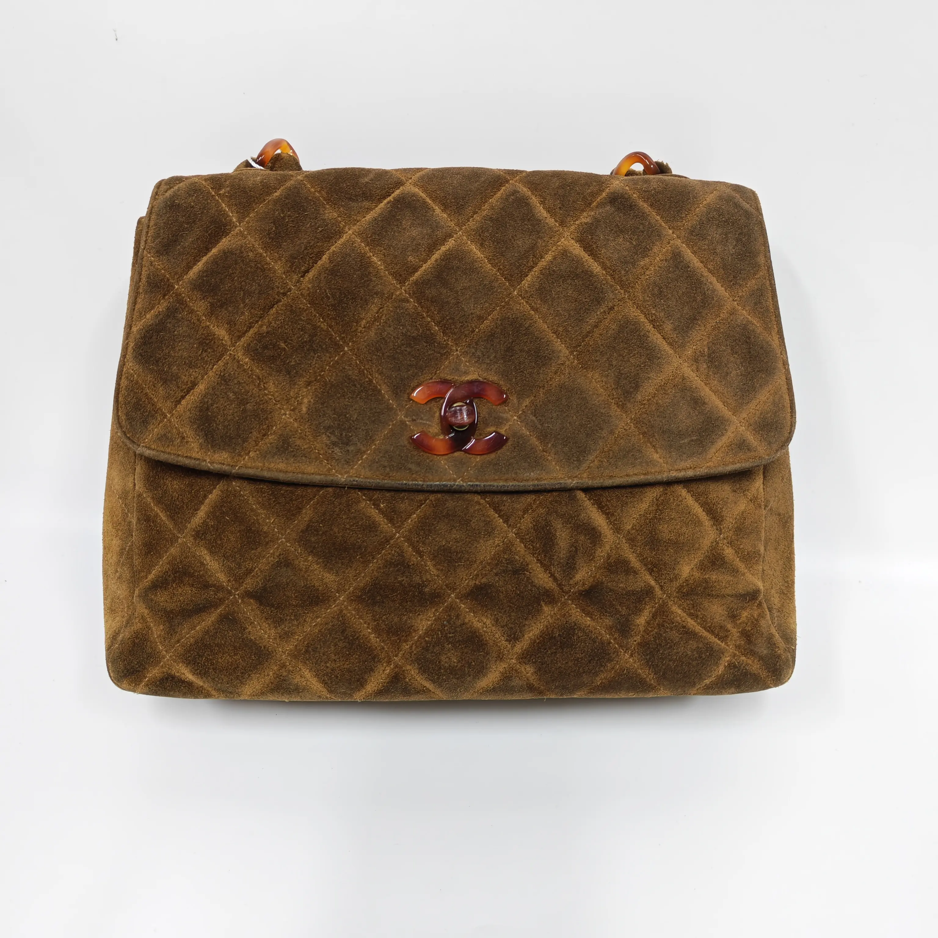 Pre-owned France Shoulder Bags Chanel Brown Shoulder Bag with Acrylic Strap（SZ 52706）