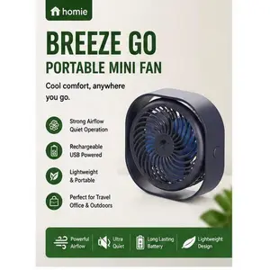 Homie BreezeGo Portable Fan | Rechargeable Personal Cooling Fan